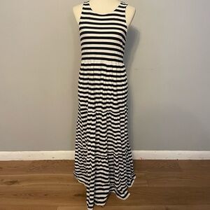 J.crew Nautical Striped Tiered Maxi Dress